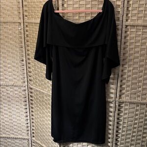 Chic Black Off-Shoulder Midi Dress